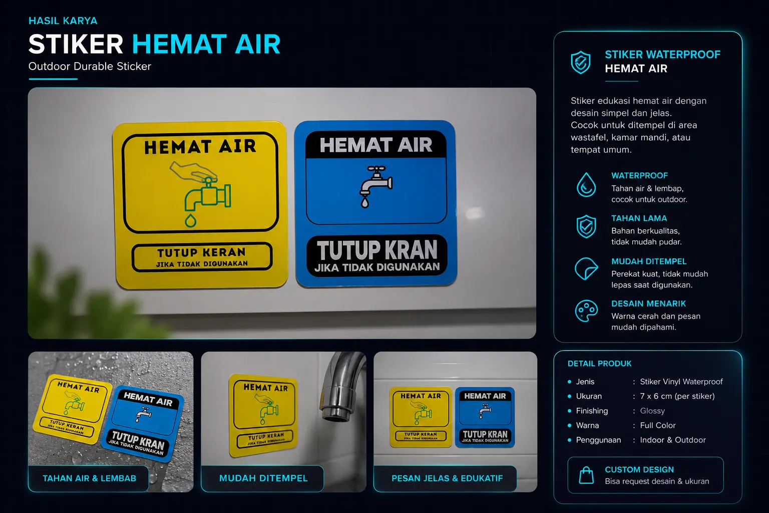 Stiker Hemat Air